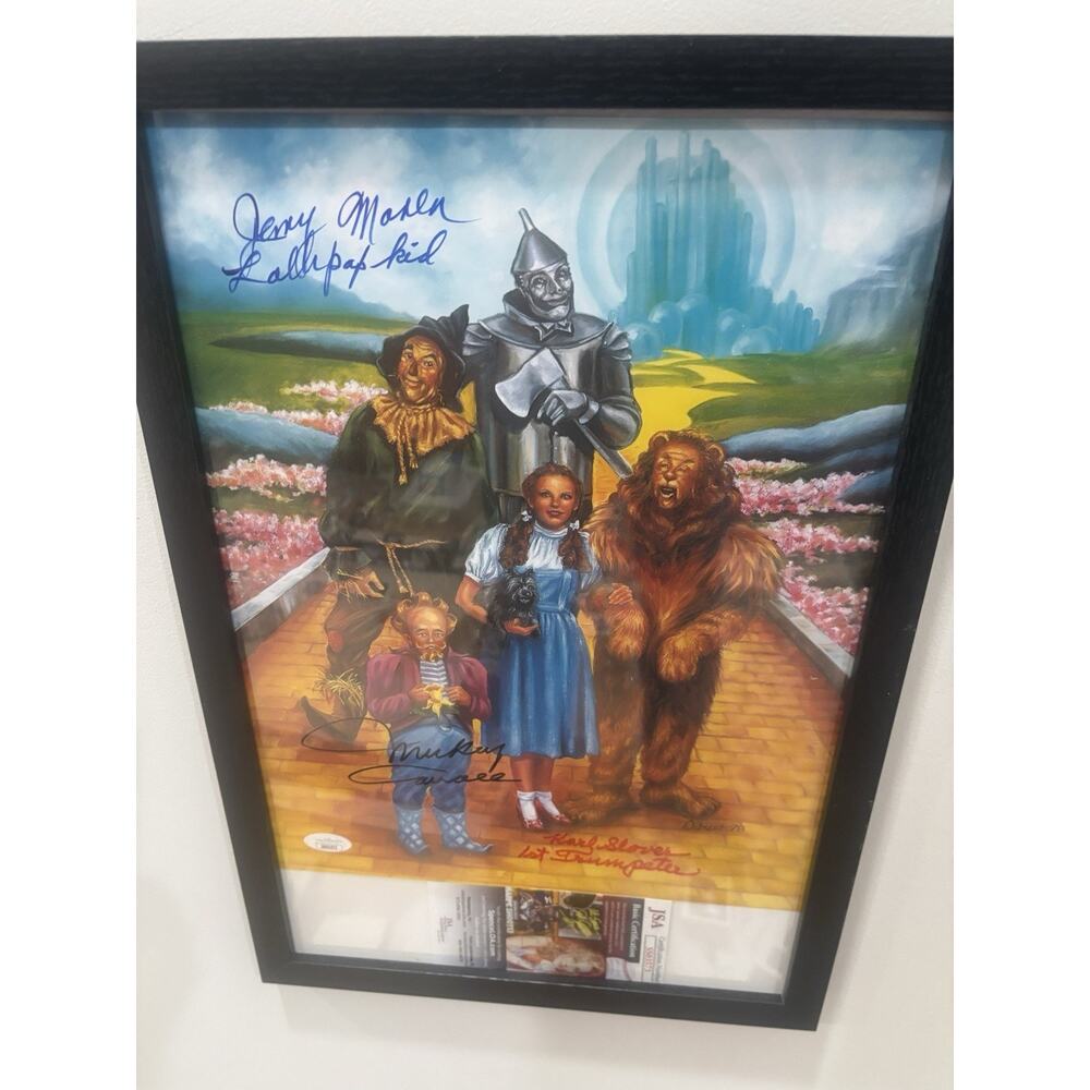 Wizard Of Oz - Cast Members Autographed Art